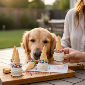 Doggie Cake Pop Ice Cream Cones - 4 pack