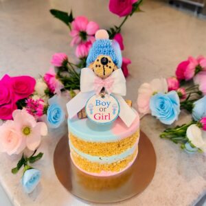 Gender Reveal Dog Cake